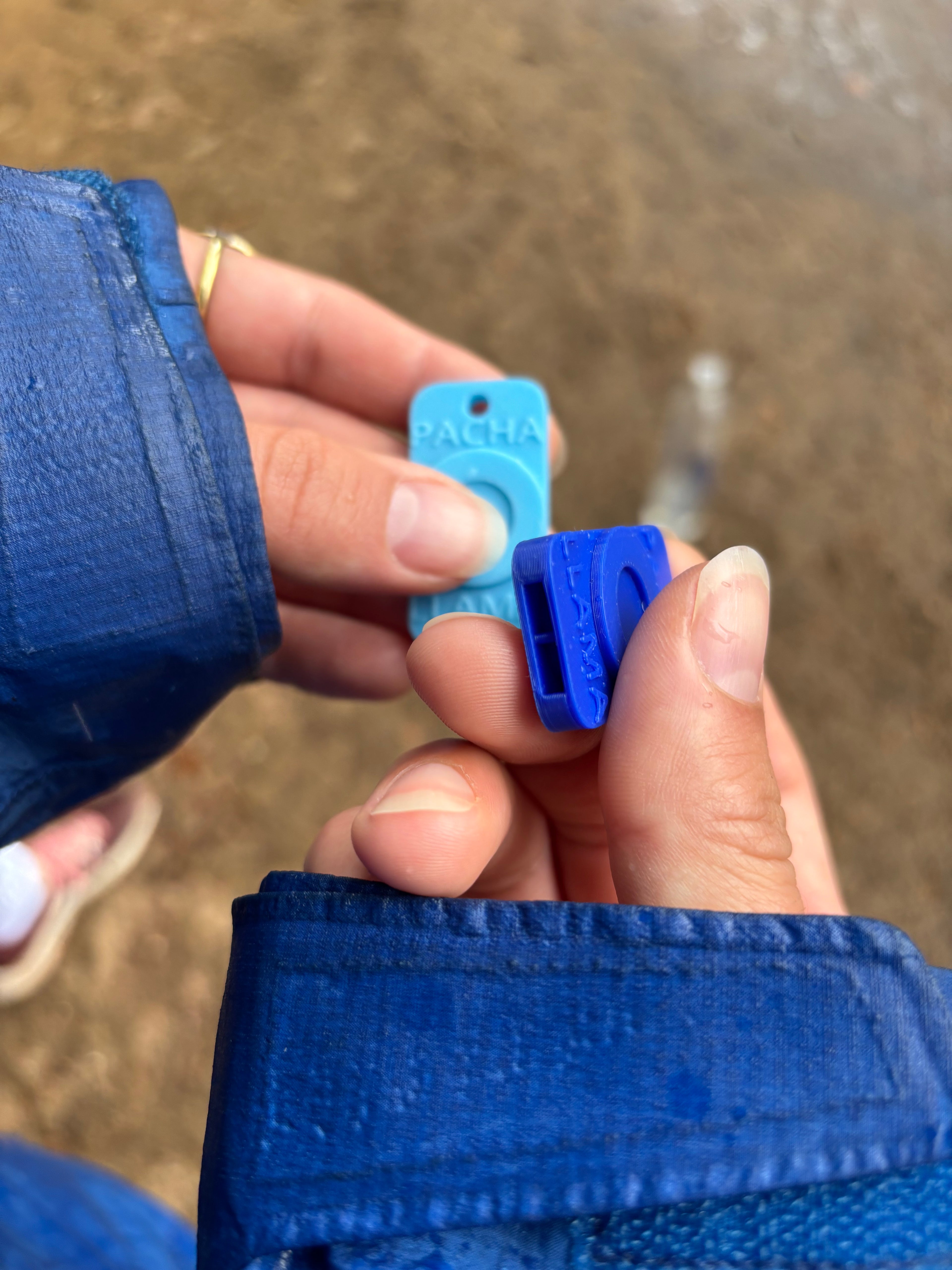 Whistle tent stake pusher